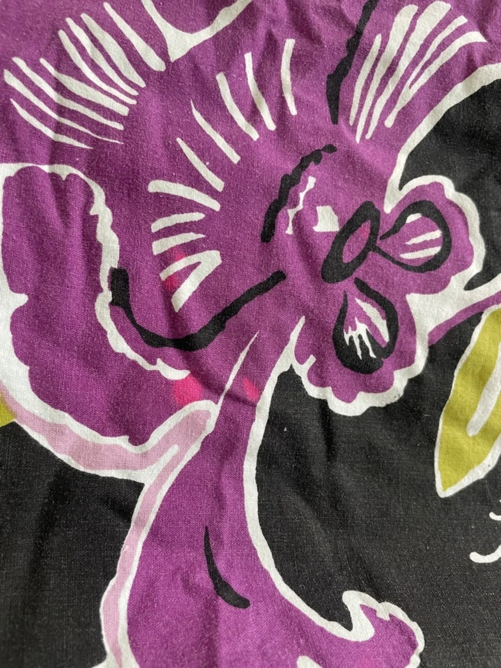 Pottery Barn Teen Black Floral Duvet Cover with Teal Pink Purple Accents
